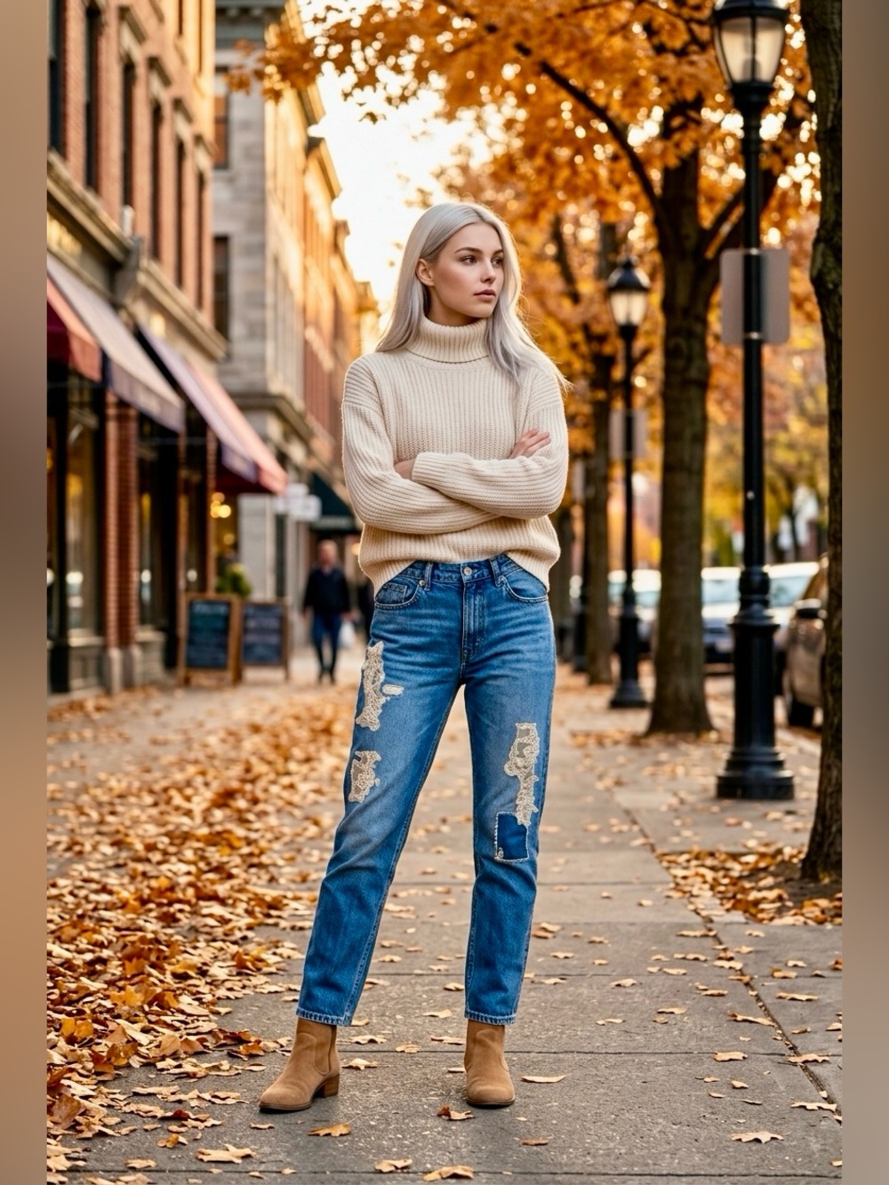 Lauren Ralph Lauren
Lace Patchwork Distressed
Jeans